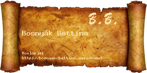 Bosnyák Bettina névjegykártya