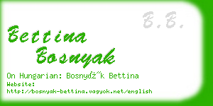 bettina bosnyak business card